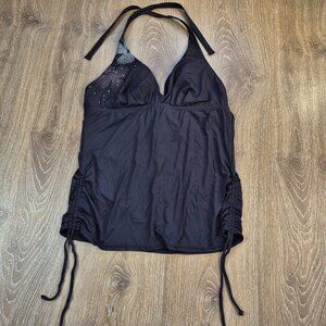 Lole Swim Top Halter Sz Large Stretch Beach Lounge Surf Vacation Resortwear